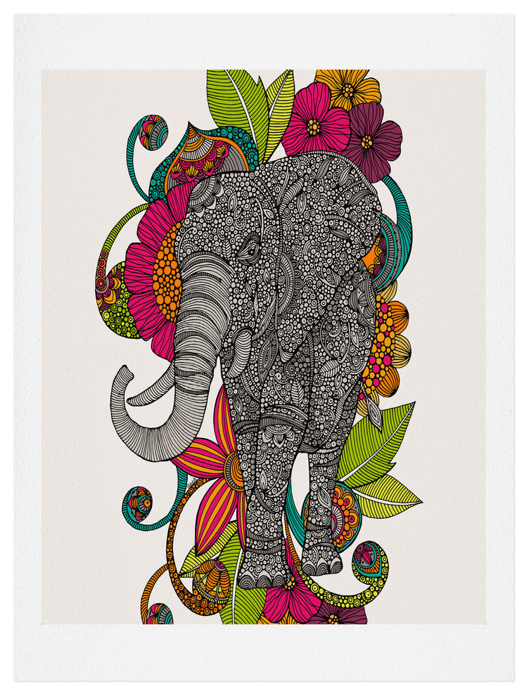 Deny Designs Valentina Ramos Ruby The Elephant Art Print