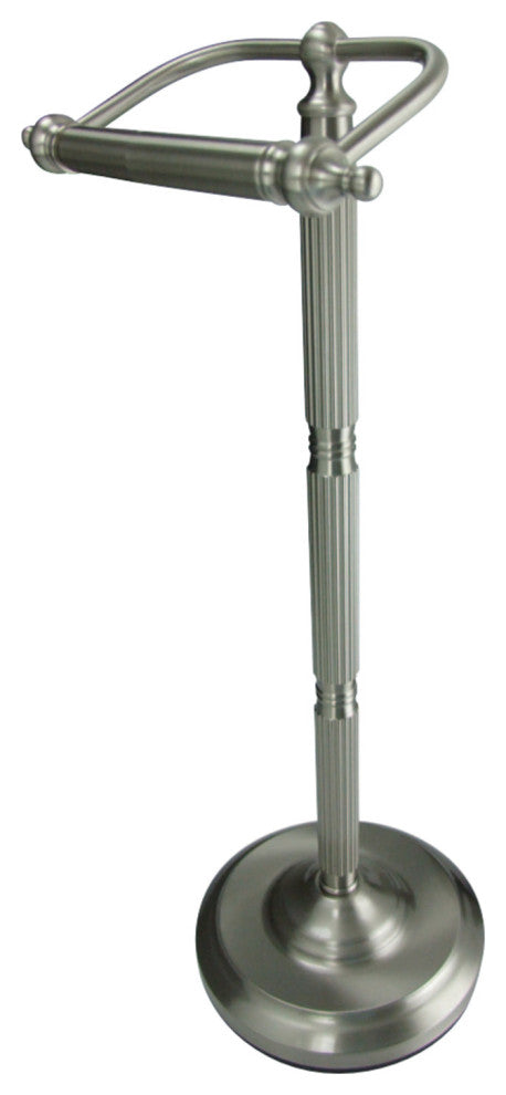Kingston Brass Freestanding Toilet Paper Holder, Brushed Nickel