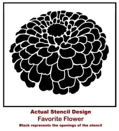Favorite Flower Wall Art Stencil, Extra Small