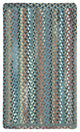 St. Johnsbury Vertical Stripe Braided Rectangle Rug, Medium Blue, 8'6"x8'6"