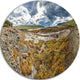 Beautiful Iceland Coast Panorama, Landscape Round Metal Wall Art, 38"