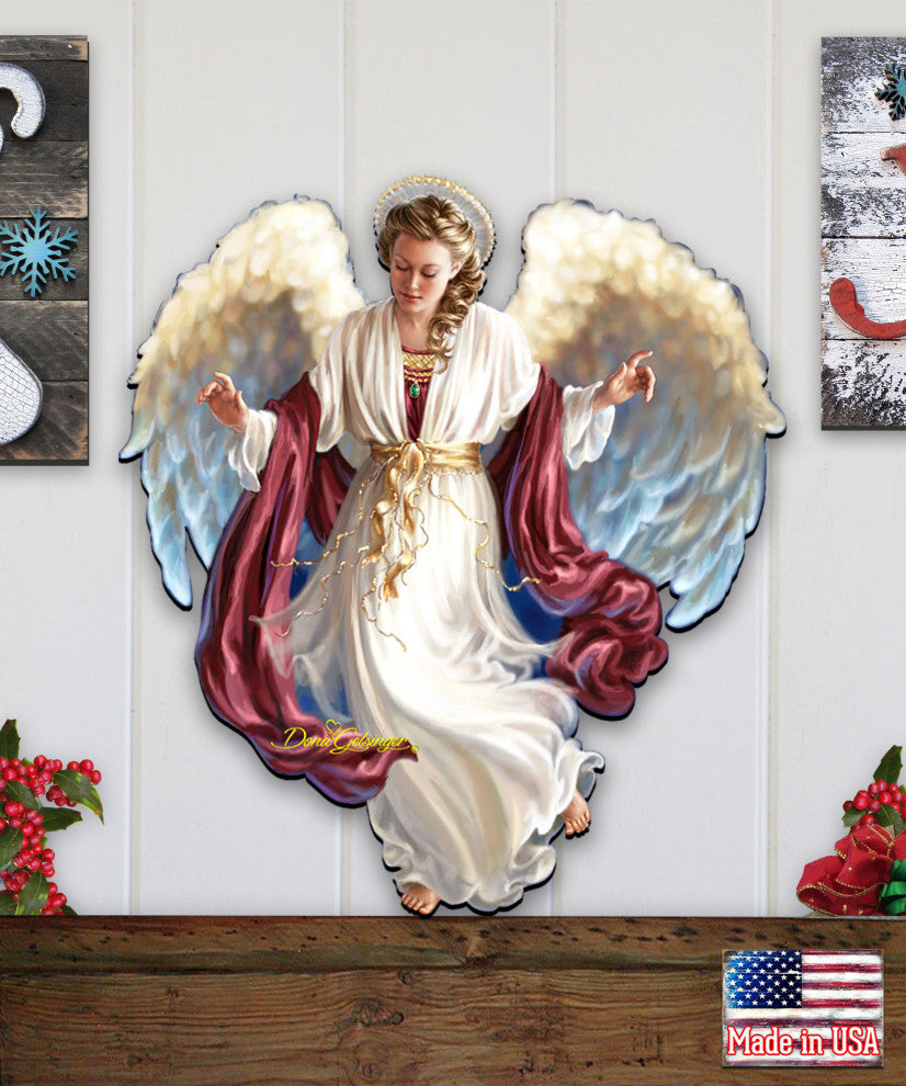 Peace on Earth Angel Wall and Door Hanger by Dona Gelsinger