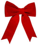 Commercial 2-Loop Red Velveteen Christmas Bow Decoration, 43"x64"