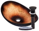 Novatto Rena Oval Glass Vessel Bathroom Sink Set w/ Drain, Nohp-G008-8031orb (Oil Rubbed Bronze)