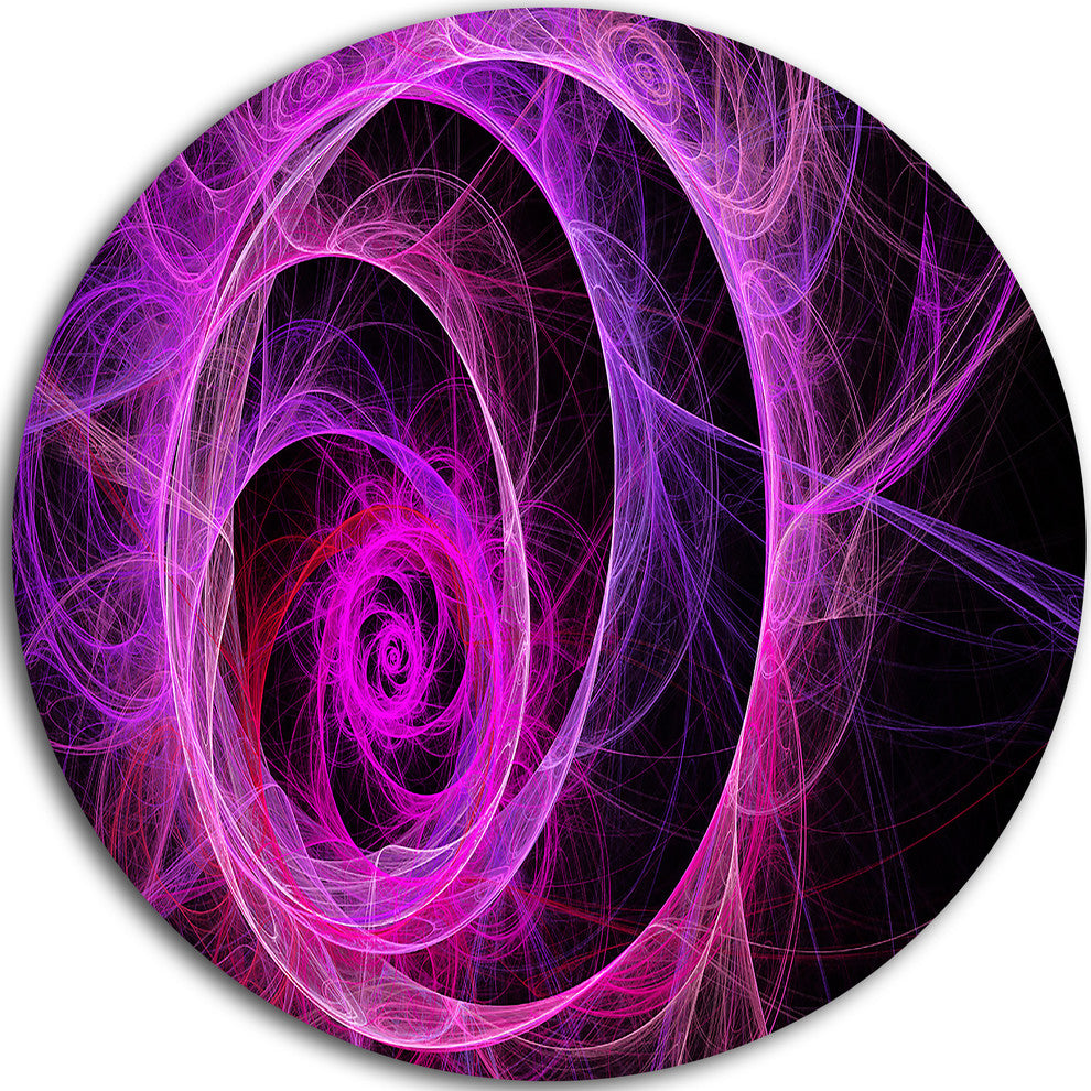 Exotic Pink Flower, Floral Digital Art Large Disc Metal Wall Art, 23"