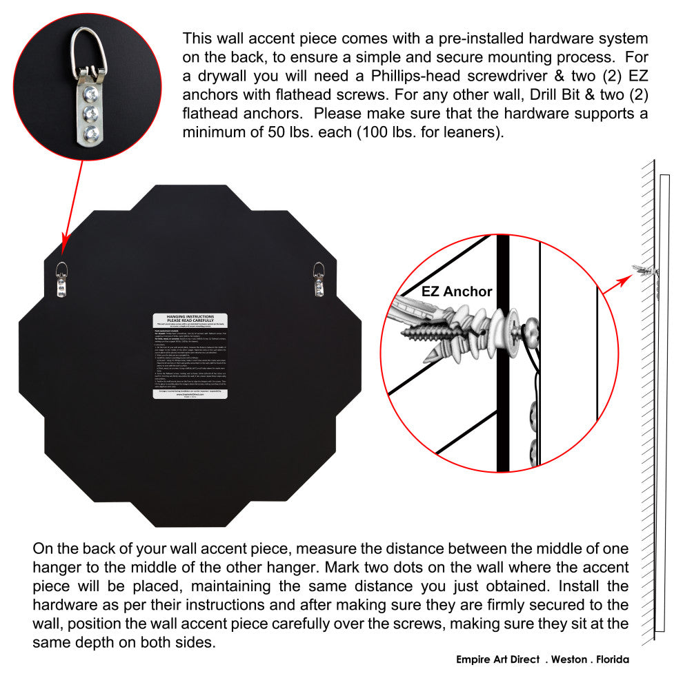 Interlaced Round Beveled Framed Wall Mirror, Mom-30020-2424