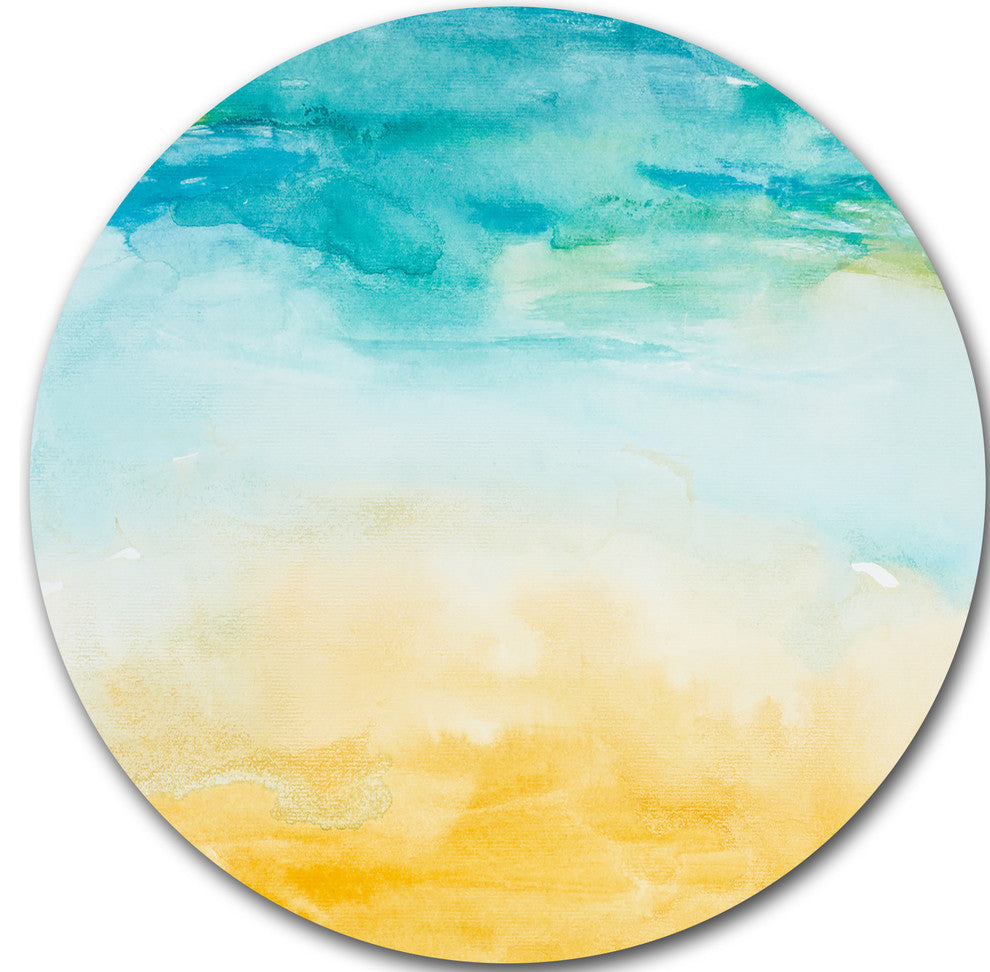 Soil And Sky Strokes, Landscape Round Wall Art, 11"