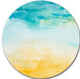 Soil And Sky Strokes, Landscape Round Wall Art, 11"