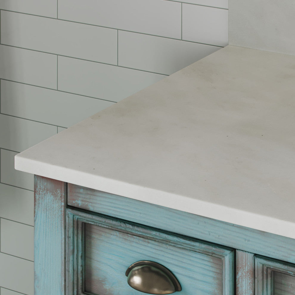 The Aurora Bathroom Vanity, Blue, 47", Single Sink, Freestanding