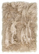 Plush and Soft Faux Sheepskin Fur Shag Area Rug, Light Brown, 6' X 9'