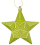 Matte Glittered Shatterproof Christmas Ornaments, Set of 12, Green Kiwi