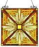 INNES, Tiffany-glass Mission Window Panel, 24.5x26