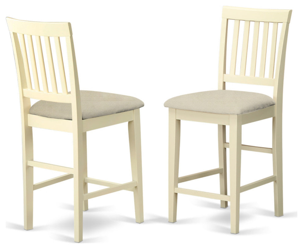 5 Pc Pub Table Set - Kitchen Dinette Table And 4 Bar Stools With Backs