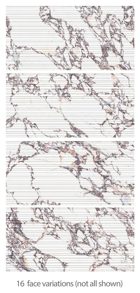Touche Pleated Deco Rubis Porcelain Floor/Wall Tile