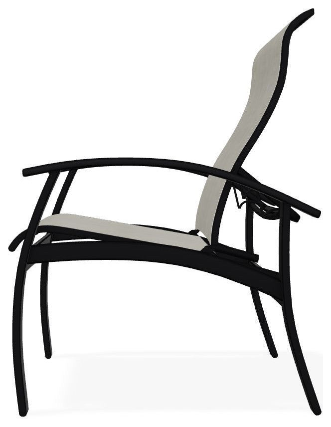 Belle Isle Sling Adjustable Outdoor Dining Chair, Ella/Black