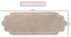 Allure Collection 100% Cotton Tufted Non-Slip Bath Rug, 21"x54" Runner, Linen