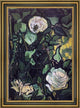 Vincent Van Gogh Roses and Beetle  Framed Premium Canvas Print, 18"x27"