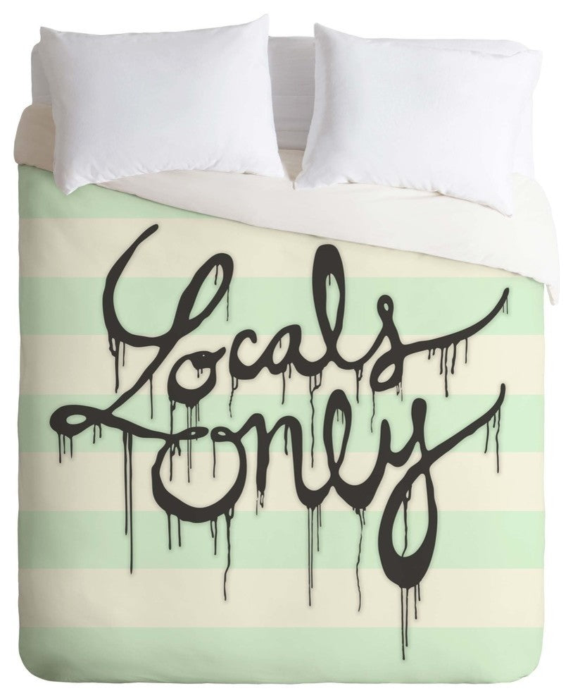 Deny Designs Wesley Bird Locals Only Duvet Cover - Lightweight