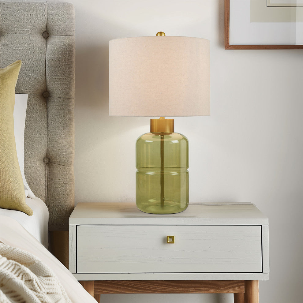 510 Design Lysandria Glass Table Lamp, Green