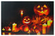 LED Lighted Halloween Jack-O-Lanterns Fall Harvest Canvas Wall Art