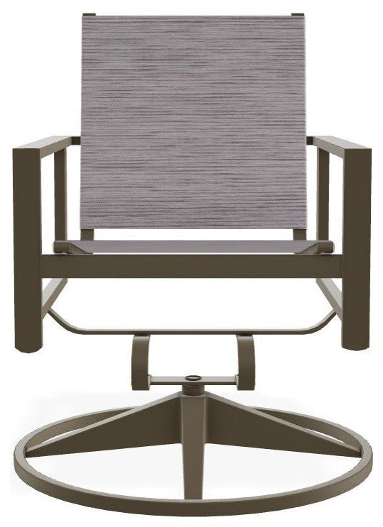 Tribeca Sling Outdoor Swivel Rocker, Fossil/Beachwood