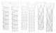 Razzle Dazzle Assorted Stemless Flutes, 6-Piece Set, Silver
