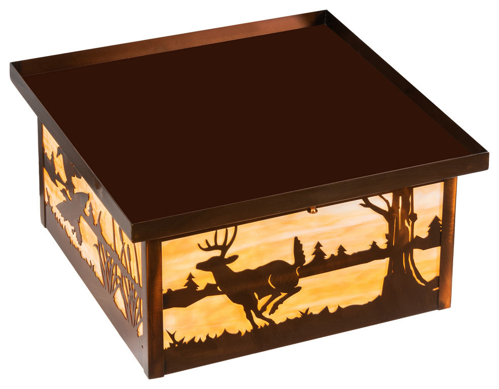 18 Square Deer at Lake Flushmount