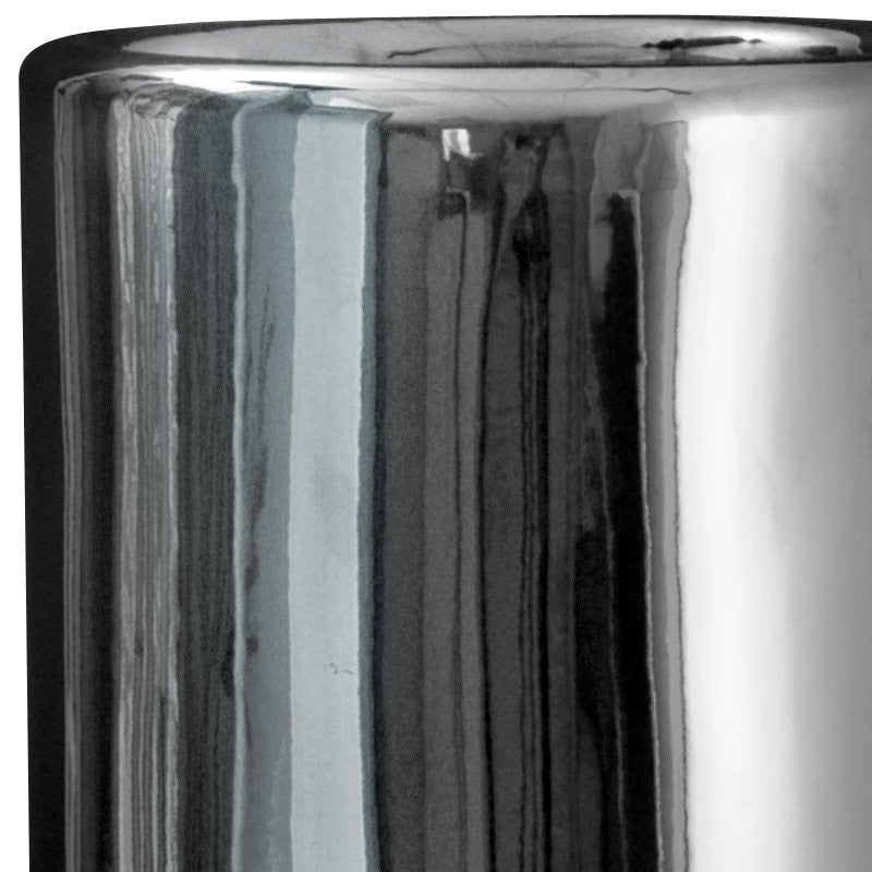 24" Pure Silver Porcelain Umbrella Stand