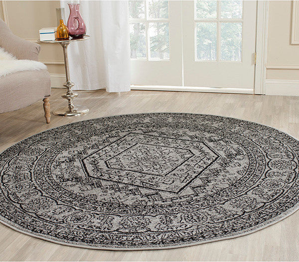Safavieh Adirondack Adr108A Rug, Silver/Black, 2'6" X 14'0"