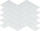 11.63"x11.63" Turning Point Crystal Glass Mosaic, Set Of 4, White