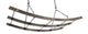 Handcrafted Reversible Arch Ceiling Pot Rack w 12 Hooks Hammered Steel