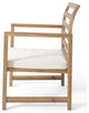 Emilano Outdoor Acacia Wood Club Chair with Water Resistant Cushions, Set of 2