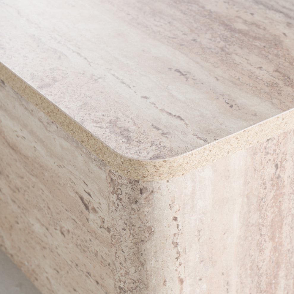 Nova Domus Roma Modern Travertine Rectangular Coffee Table