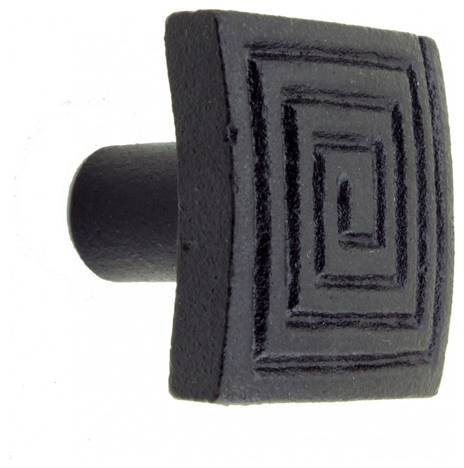 Square Maze Cabinet Hardware Iron Cabinet Knob Black Pack of 2