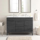 Render 48" Double Sink Bathroom Vanity, Charcoal White