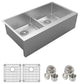 EFRUFFA3417DBG Elkay Crosstown 16 Gauge Stainless Steel Tall Farmhouse Sink Kit