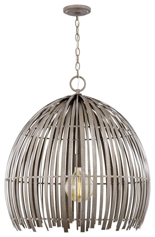 Hanalei Large One Light Pendant, Washed Pine