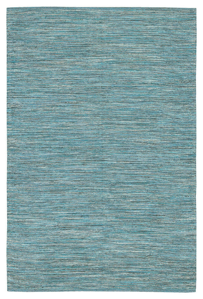 India Contemporary Area Rug, Blue, 2'x3' Rectangle