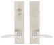 Crest Lever, Tubular Dummy Entry With Dummy Cylinder, LH, Satin Stainless Steel