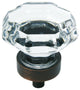 Cosmas 5268ORB-A Oil Rubbed Bronze Cabinet Knob, Set of 5, Glass, Clear
