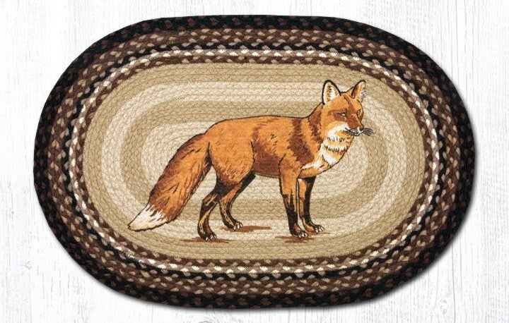 Earth Rugs OP-313 Fo x  Oval Patch 20" x 30"