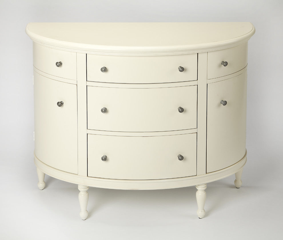 Butler Bedford Demilune Console Chest, White
