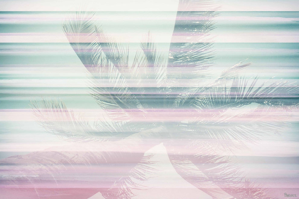 "Palm Leaves" Print on Canvas, 24"x16"