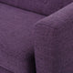 GDF Studio Carol Button Back Mid Century Fabric Modern Loveseat, Muted Purple