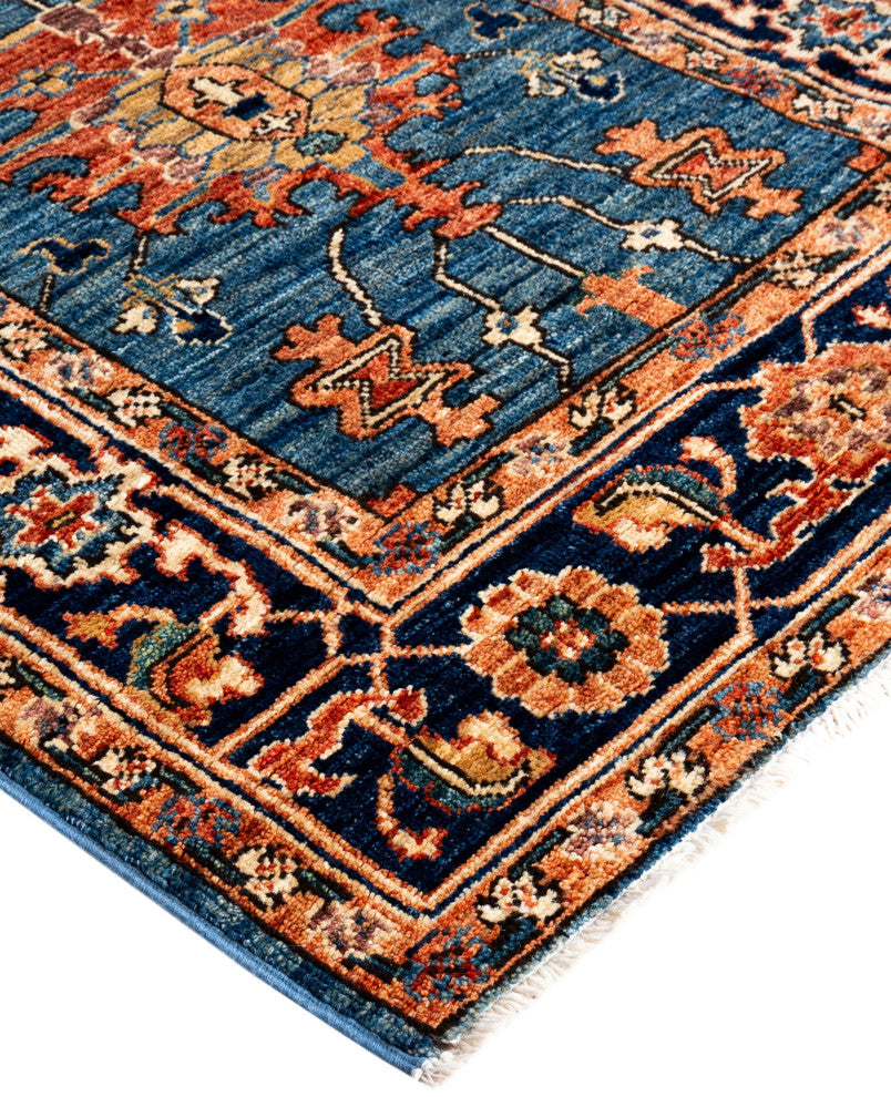 Serapi One-of-a-Kind Hand-Knotted Area Rug Light Blue, 2'8" x 9'10"