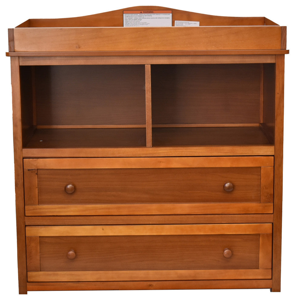 Baby Mile Lena 2-Drawer Changer, Pecan