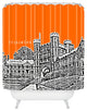 Deny Designs Bird Ave Princeton University Orange Shower Curtain