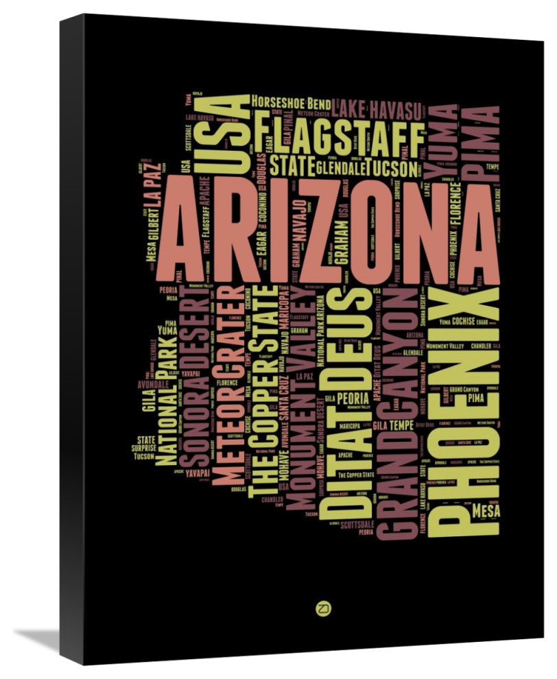 "Arizona Word Cloud 1" Fine Art Print