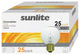 Sunlite Incandescent 25 Watt G19 Globe 180 Lumens Clear Light Bulb, Pack of 25