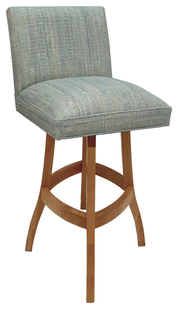 Swivel Wood Counter, Bar or Extra Tall Stool - Sommerville on S-Base, Watusi Aquatint - Honey, 26"